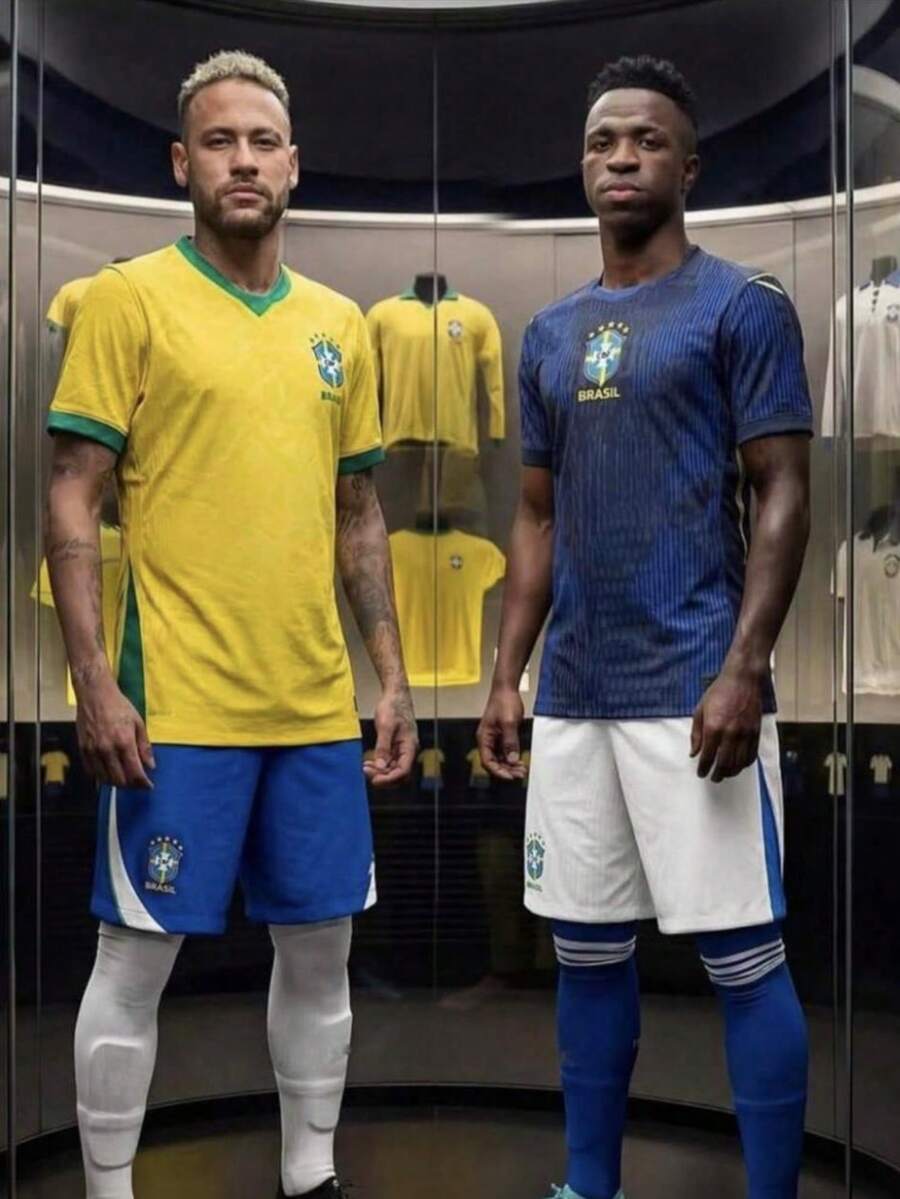 Brazil Shirt, Blue And Yellow, 2026 New Season. - Màu vàng - Xem 1