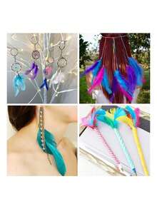 100 chiếc lông ngỗng đen tự nhiên, dài 15-20cm, thích hợp cho các dự án thủ công DIY, cosplay, tiệc cưới, trang trí Halloween và nhiều dịp khác. - Nhiều màu - Xem 4