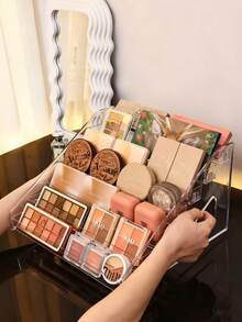 5/4/3 Tier Detachable Multi-Functional Storage Rack, Suitable For Organizing Perfume, Cosmetics, Glasses, Nail Polish And Other Items, Can Display Nail UV Gel, Essential Oils, Nail Salon Tools, Nail Polish, Perfume, Large Capacity Design, Suitable For Vacation, Beach, Bathroom, Bedroom And Other Scenarios - Multicolor - View 4