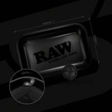 Matte Black 'd Cigarette Rolling Tray Size - Small Elegant And Sleek Black On Black Finish With Smooth Rounded Edges - Đen - Xem 4