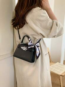 SIMUTINE Fashionable Niche Handbag, New Exquisite Mini Versatile Crossbody Bag, PU Leather Shoulder Strap Adjustable, Daily Use Tote Bag For Shopping, Commuting, Work, College - Black - View 5