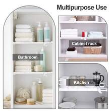 Extendable Closet Shelf Adjustable Tension Shelf, Expandable Wardrobe Organizer Divider For Cupboard, Kitchen & Bathroom Storage, No Drill Telescopic Shelf Rack 38–60cm, 20kg Capacity - View 1