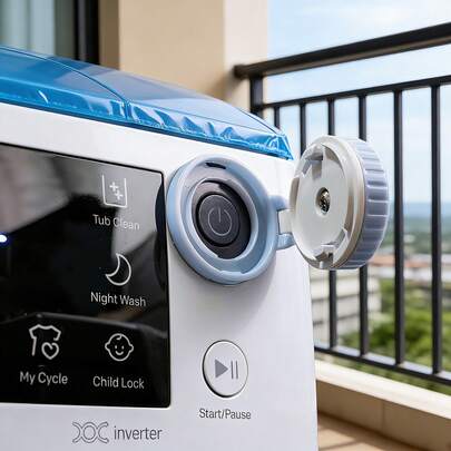 TWO DADS 2/4pcs Child Safety Lock Clips, Suitable For Key-Operated Appliances - Fit For Car, Washing Machine, Stove Etc. - Durable Plastic Push Lock Protectors, Prevent Accidental Use, With Safety Strap Design, Easy Button Operation, Protect Children