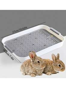 1pc PP Material Double-Layer Litter Box, Pet Toilet, Removable & Washable With Drainage Hole, Suitable For Cats, Small Dogs, Rabbits, Guinea Pigs And Other Small Animals, All Season Use - Multicolor - View 11