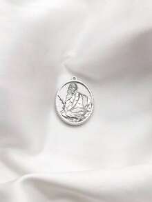 1pc Bohemian Style Multi-Element Necklace Pendant, Suitable For Different Occasions And Daily Wear - Silver - View 11