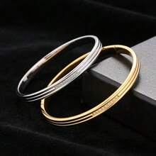 2件装男士时尚双条纹星空7颗水钻手链，闪亮点缀，百搭休闲配饰，男友礼物，日常佩戴 - 彩色 - 查看 2