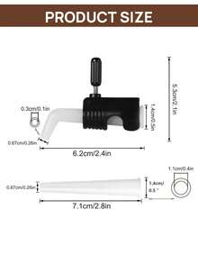 Brutelle Bộ điều chỉnh lưu lượng nước. Thích hợp cho ấm đun nước kiểu rót thủ công, máy pha cà phê nhỏ giọt, ấm cổ ngỗng và máy pha cà phê. Kiểm soát lưu lượng nước chính xác. - màu đen - Xem 5