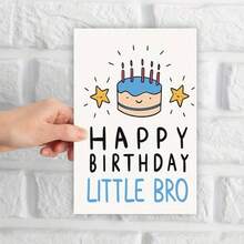 1 chiếc, Thiệp chúc sinh nhật, Bánh sinh nhật, Ngôi sao, Chúc mừng sinh nhật em trai, Thiệp chúc mừng sinh nhật em trai - nhiều màu - Xem 5