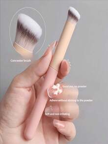 2pcs Concealer Brush, Suitable For Brightening Eye Makeup, Concealing Blemishes, Blending Foundation - Multicolor - View 12