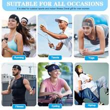 3 PCS Sweat Bands Headbands Men Christian Jesus Cross Headbands for Men Women Sports Sweatbands Workout Cooling Headband Mens Stretchy Moisture Wicking Running Sweat Head Band Hairband for Gym Yoga - Espina cruzada - Ver 8