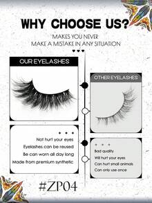 VELTRINAY 5 Cặp Mi Giả Dải Trong Suốt, Mi Mắt Mèo Mềm Mịn, Mi Giả Đan Chéo, Mi Giả Tự Nhiên, Mi Dày, Mi Mỏng Sang Trọng, Có Thể Tái Sử Dụng, Phù Hợp Với Hầu Hết Các Hình Dạng Mắt, Thích Hợp Cho Các Buổi Hẹn Hò. - Xem 8