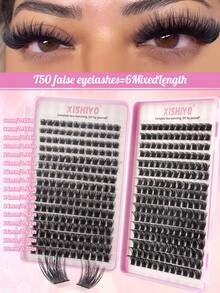 384pcs Individual False Eyelashes, Eyelash Book, Cluster Eyelash Extensions, DIY Cluster Eyelash Extensions For Home Use - View 3