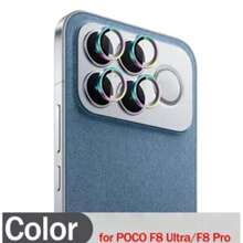 鹰眼镜头贴膜，适用于小米 Poco X8 Pro/X8 Promax/F8 Ultra/F8 Pro/14T/14T Pro，金属环防刮防摔镜头保护膜，9H 硬度，镜头保护垫，镜头保护膜，防刮防摔，自动校准定位，表面光滑，高清镜头保护膜，适用于智能手机用户，可搭配手机壳使用，保护您的手机镜头，提供彩色、银色、黑色三种颜色可选。 - 彩色 - 查看 9