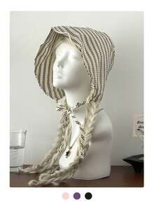 Mũ xô buộc dây hình hoa hồng 3D của Niche Design, nhẹ, thoáng khí, đa năng, mũ buộc khăn trùm đầu cho mùa hè, mũ chống nắng dễ thương, thích hợp đi biển, đi nghỉ mát. - Nhiều màu - Xem 12