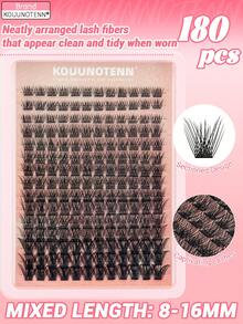 180 sợi mi giả D-Curl tự nhiên, mềm mại và tự nhiên, thích hợp để tự nối mi, thân mi mảnh và mềm, chiều dài 8-16mm, keo dán mi 6mm, tinh tế và tự nhiên, từng sợi mi riêng lẻ, thích hợp cho trang điểm dự tiệc. - D - Xem 4