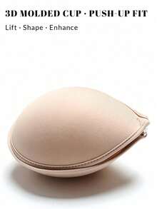 1 Pair Women Invisible Strapless Self-Adhesive Push-Up Bra, Reusable, Suitable For Wedding Dress, Strapless And Backless Dresses, Cute Bra - Multicolor - View 7