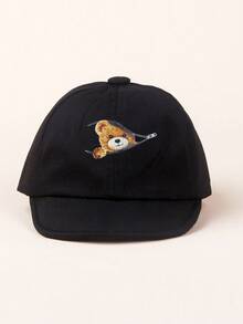 1pc Unisex Toddler/Baby Bear Print Soft Brim Baseball Cap, Cartoon Bear Children's Hat For Spring, Summer, Autumn - Bear - View 15