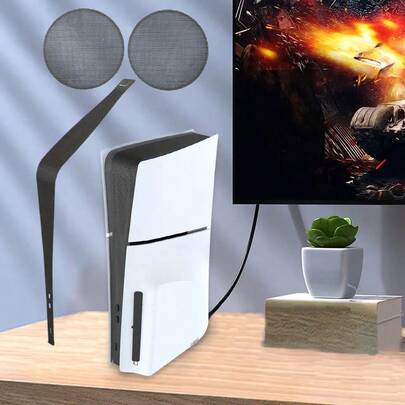 1pc Game Console Card Slot Anti-Scratch Breathable Dust Cover Net Compatible With /SLIM/ Pro