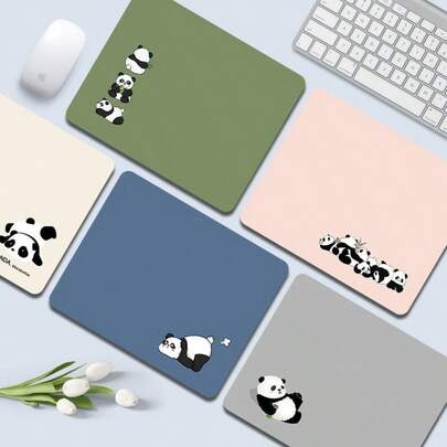 1pc, 4 Styles Available Cute Panda Design Compact Mouse Pad, Small Size Minimalist Black & White Panda Shape Mouse Mat For Office, Study, Gaming, Perfect Accessory For Workspace