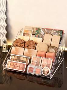 5/4/3 Tier Detachable Multi-Functional Storage Rack, Suitable For Organizing Perfume, Cosmetics, Glasses, Nail Polish And Other Items, Can Display Nail UV Gel, Essential Oils, Nail Salon Tools, Nail Polish, Perfume, Large Capacity Design, Suitable For Vacation, Beach, Bathroom, Bedroom And Other Scenarios - Multicolor - View 3