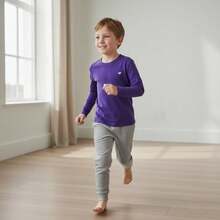 Voker Children's Long-Sleeved Thermal Shirt | Unisex Second Skin Sun Protection - 中紫紅色 - 查看 4