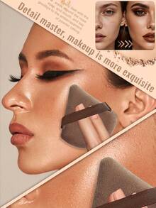 Bộ dụng cụ trang điểm 37 món bao gồm: Bộ 30 cọ trang điểm + 1 túi đựng mỹ phẩm và đồ dùng cá nhân đa năng có khóa kéo chống thấm nước + 2 bông phấn tam giác + 2 bông phấn dạng cushion + 1 dụng cụ vệ sinh cọ trang điểm + 1 bông phấn tròn - màu nâu - Xem 4