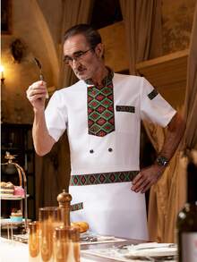 Bộ đồng phục đầu bếp tay ngắn màu trắng, lưng lưới thoáng khí, thanh lịch và thoải mái, phù hợp cho khách sạn, quán cà phê, nhà hàng phương Tây. - trắng - Xem 3