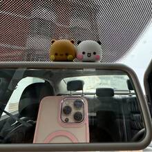 PVC Cartoon Yier Bubu Dudu Character Cute Bear Doll Mobile Phone Decor, Kawaii Panda Mini Screen Decoration, Suitable For Valentine's Day, Mother's Day, Graduation Party, Graduation Season, Couple Gifts - Multicolor - View 6