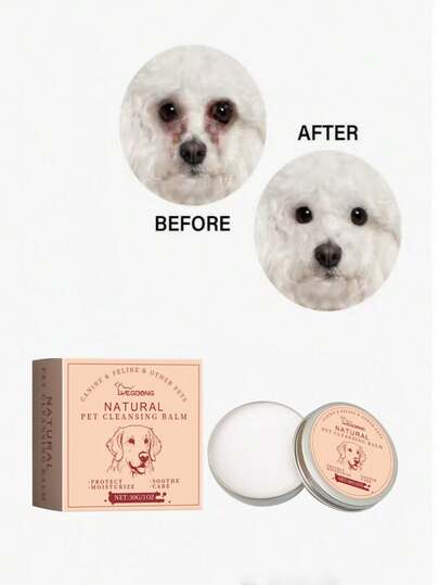 Yegbong Pet Tear Stain Remover Cream, Gentle Cleaning For Cat And Dog Tear Stains, Eye Care Cleaning Cream
