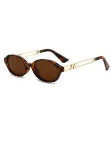 1 pieza Nuevas gafas de moda de ojo de gato retro, para pasarela, fiesta en la playa, accesorio de estilo callejero - Multicolor - Ver 2