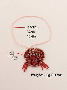 1 mặt dây chuyền hình cua đính cườm thủ công, chất liệu vải không dệt phong cách Bohemian, hình dáng thủ công có thể hơi khác biệt. - Nhiều màu - Xem 5