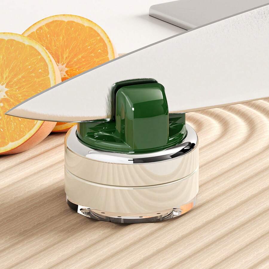 Afilador de cuchillos con ventosa, nuevo modelo, afilador de cuchillos para el hogar, cocina, acero inoxidable, afilador de cuchillos profesional, herramienta para afilar tijeras. - Verde - Ver 1