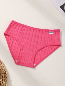 9PCS Women's Solid Color Stripe Cotton Panties Low Waist Comfortable And Breathable Panties For Women Daily Wear Sports Yoga Cheeky Briefs Sports - 彩色 - 查看 2