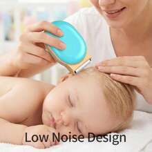 1 Set Baby Hair Clipper, HC300, New Mini Electric Hair Trimmer, Blue & Yellow Color, Quiet Children's Hair Clipper, Waterproof Rechargeable Cordless Baby Haircut Kit, Suitable For Infants And Toddlers - Blue - View 8