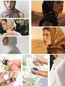5 piezas de Clips de ropa sin coser, Clips para bufandas, Clips magnéticos ajustables para pantalones y puños, Clips de moda adecuados para suéteres, camisas, ajuste y estilo rápidos, Botones de moda sin coser, Accesorios para camisas, Clips para suéteres (La fuerza magnética se debilitará gradualmente) - Ver 6