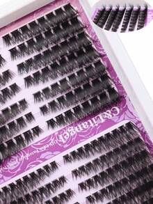 C&Litangel Bộ mi giả tự làm mới 252 sợi hình cáo (80D+100D), mi nối tự làm, độ dày 5D, hoàn hảo cho trang điểm hàng ngày. Mi giả tự làm dày và tự nhiên, độ cong C/D, độ dài hỗn hợp, hiệu ứng salon tại nhà. Mi giả tự làm có thể tái sử dụng, mi nối mềm mại, không thấm nước, đeo cả ngày. - D - Xem 3