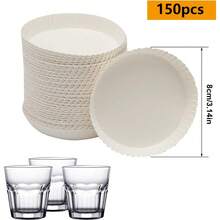 200pcs Compostable Paper Cup Lids, 100% , Choice For Cafes, Schools And Homes, Camping Supplies, Party Supplies, Friend Gatherings, Family Dinners - Multicolor - View 10