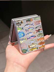 1个时尚简约磨砂PC材质，简约可爱全屏水下热带鱼元素折叠手机壳，可保护手机并防止跌落，适用于：三星Galaxy Zflip 3/Zflip 4/Zflip 5/Zflip 6/Zflip 7/ Find N3 Flip/ Razr 50 Ultra/ Razr 60 Ultra/ 60/ Razr 50/小米MIX Flip/Galaxy Z Flip7 FE - 無色 - 查看 15