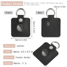 AirTag 皮革保护套（也适用于 Tile Mate） - AirTag 保护套，带钥匙扣和登山扣 - 安装简便 - 轻巧/全面保护/防震/防刮 - 可挂在车钥匙、宠物、行李、儿童、包袋和其他物品上 - 彩色 - 查看 5