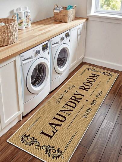1 pieza Alfombra de baño de lino con letra minimalista, estilo nórdico, minimalista, japonés Wabi-Sabi, minimalista moderno, color crema, de lujo, para baño, entrada, comedor, pasillo, inodoro, cocina, decoración del hogar, primavera/verano, decoración navideña
