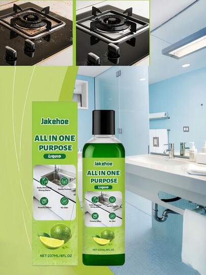 Multi-Purpose Cleaning Liquid, Removes Grease And Stains, Freshens Odors In Kitchen, Bathroom And Home