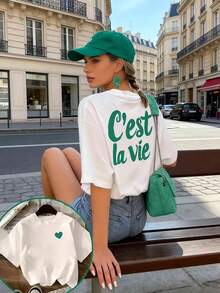 Custom Women's T-Shirt - Design Your Own Personalized Printed Tee By Adding Your Own Image & Text Customized Women T-Shirt - Add Your Own Photo, Logo, Text To Design Personalized Printed Casual Tee - White - View 3