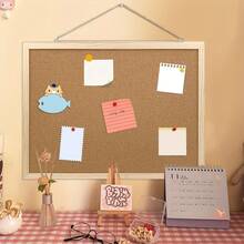 1pc Thick Soft Wood Board With Pine Wood Frame, Wall Mounted Bulletin Board Suitable For Home, Office, Classroom, Size 20cm X 30cm, Great For Notes And Schedule Planning - A - View 7