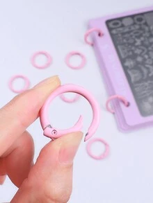 1 khuôn dập móng tay hình trái tim in hình môi, khuôn dập móng họa tiết trái tim hỗn hợp, dụng cụ tự làm móng lãng mạn cho ngày Valentine, khuôn dập móng bằng thép không gỉ có thể tái sử dụng, dụng cụ làm móng khắc họa tiết. - Nhiều màu - Xem 8