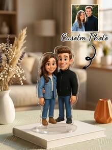 Custom 3D Acrylic Figurine, Custom Photo, Family Custom Photo Frame, Mother's Day Gift, Birthday Gift, Anniversary Gift, Mom Gift, Home Decor, Home Life - Multicolor - View 1