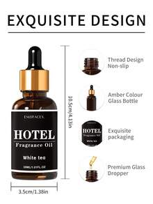 EMBRACEX. 30ml Hotel Fragrance White Tea Essential Oil With Dropper, Gift, Luxury Hotel Fragrance Oil, Suitable For Car Diffuser, Home Or Outdoor Use, Can Be Used With Humidifier, Aroma Diffuser, Reed Diffuser - Hotel White Tea - View 4