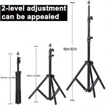 2026 New Multifunctional Retractable Desktop & Floor Tripod For Live Streaming, Selfie Stick With Fill Light, Portable Phone Stand For Photography, Video Recording & Vlogging - 查看 4
