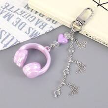 小众新款3D音乐耳机钥匙扣挂件，多功能配饰 - 彩色 - 查看 13