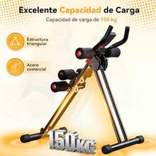 Equipo de Entrenamiento Abdominal Plegable Máquina de Ejercicios para Core con Respaldo Ergonómico Acolchado Soporte Lumbar Ajustable Negro y Rojo para Gimnasio y Casa 2865685 - negro y rojo - Ver 6