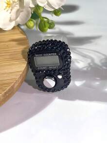 Máy đếm số bằng nhẫn đính đá kỹ thuật số mới, máy đếm bấm tay tiện lợi giúp giảm căng thẳng, thích hợp cho kinh doanh, cầu nguyện, lễ hội và làm quà tặng. - Nhiều màu - Xem 17